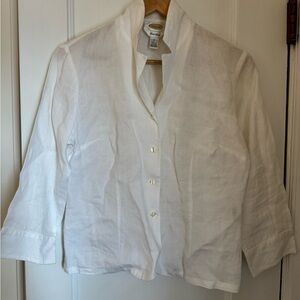 Talbots White Irish Linen Shirt